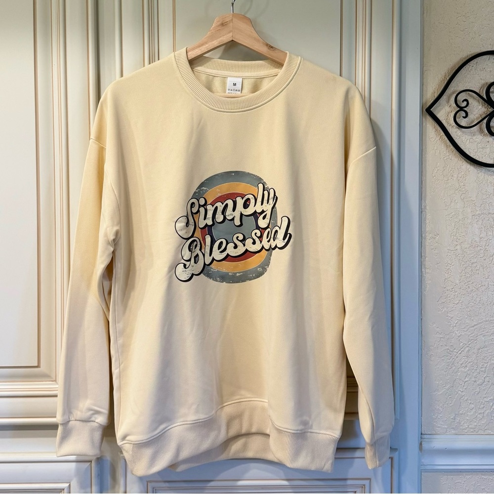 Simply Blessed • Lightweight Sweatshirt • NWT